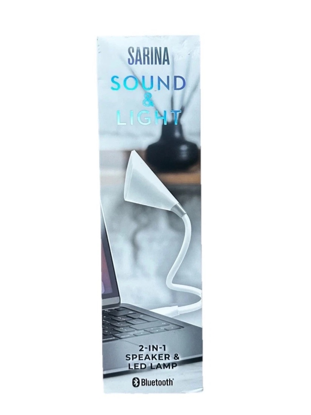 SARINA Sound & Light 2-in-1 Bluetooth Speaker with LED Lamp - White